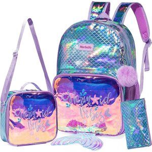 Delightful 3D Mermaid Backpack for Girls - Ideal for School & Adventures